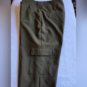 New York & Company Women's Olive Dress Pants. Pockets At Low Side Very Very Soft